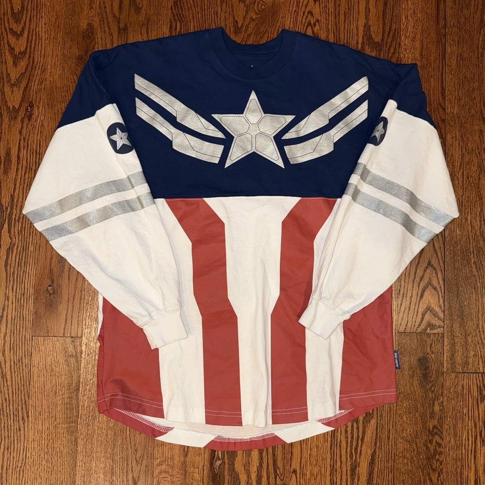 Disney‎ Spirit Jersey Captain America The Falcon Winter Soldier Size Small